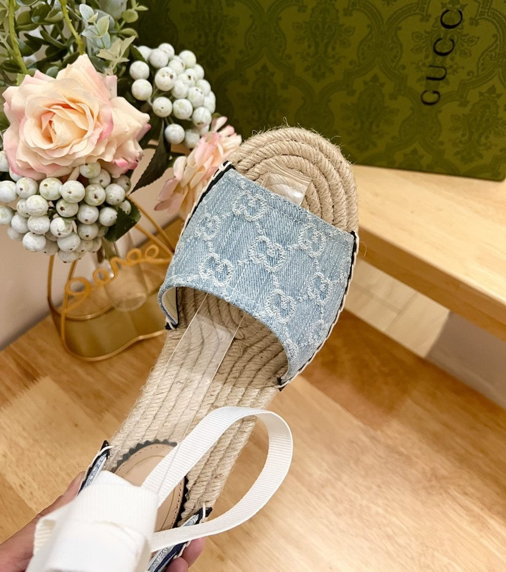 GG Supreme Espadrille Wedges (Women's)