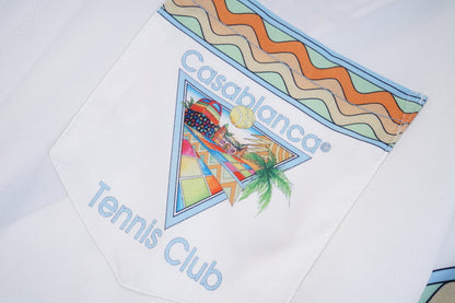 Afro Cubism Tennis Club Silk Shirt