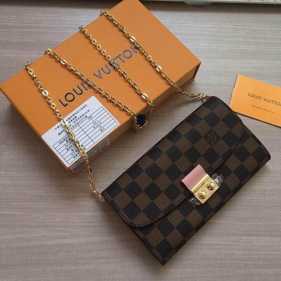 Croisette Damier Chain Wallet