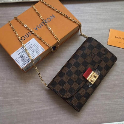 Croisette Damier Chain Wallet