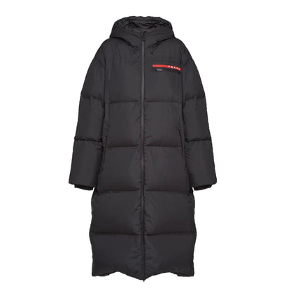 Technical Nylon Hooded Puffer Down Jacket (Women's)