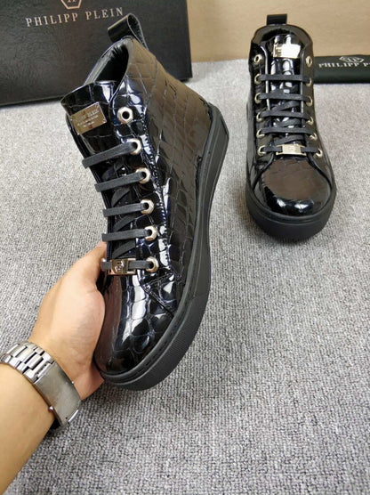 Snake Pattern Skull Sneakers (Men’s)