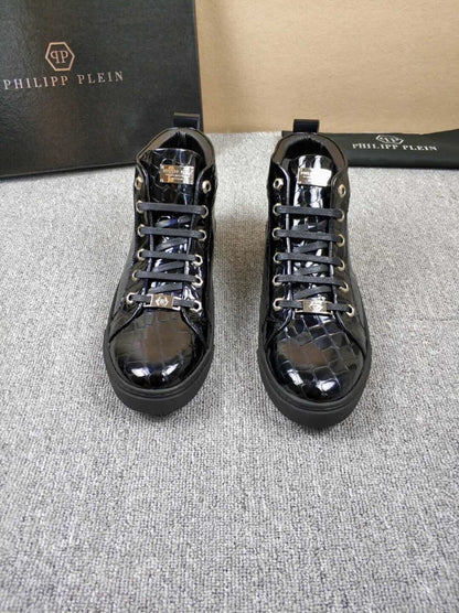 Snake Pattern Skull Sneakers (Men’s)