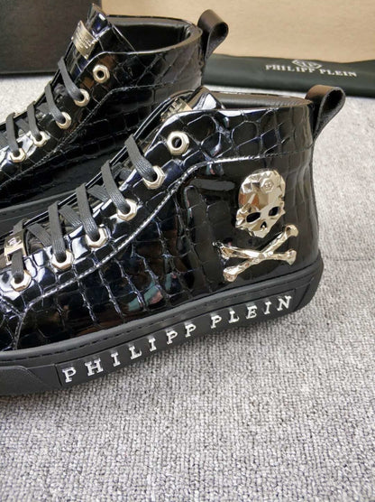 Snake Pattern Skull Sneakers (Men’s)