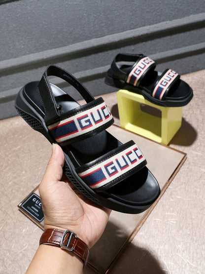 Web Stripe Strap Sandal