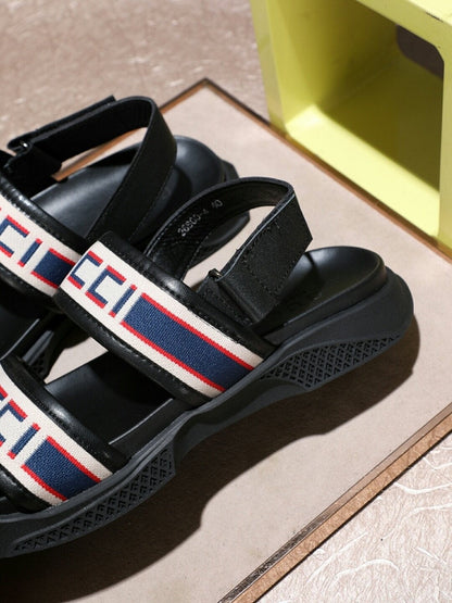 Web Stripe Strap Sandal