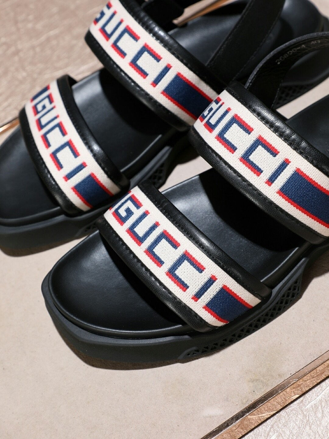 Web Stripe Strap Sandal