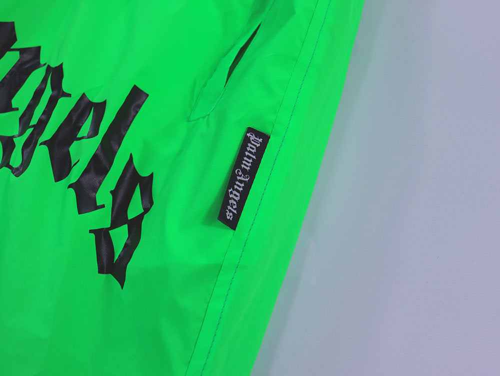 Green Curved Logo Swim Shorts