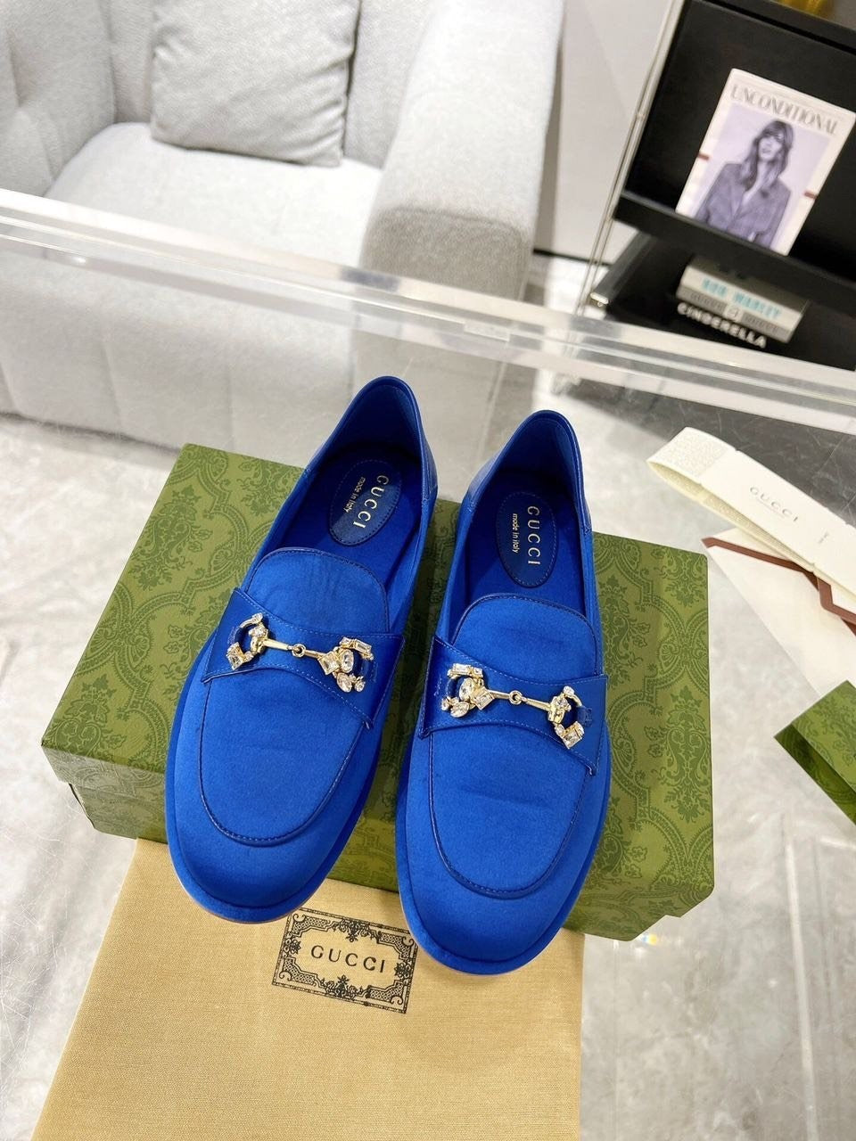 Horsebit Loafer With Crystals