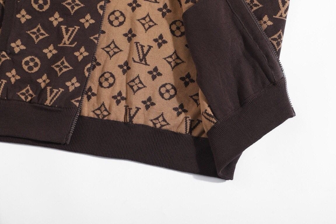 Monogram Logo Zip-Up Sweater