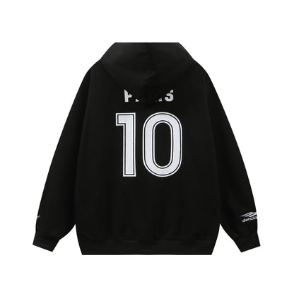 Zip-Up Logo Football Hoodie