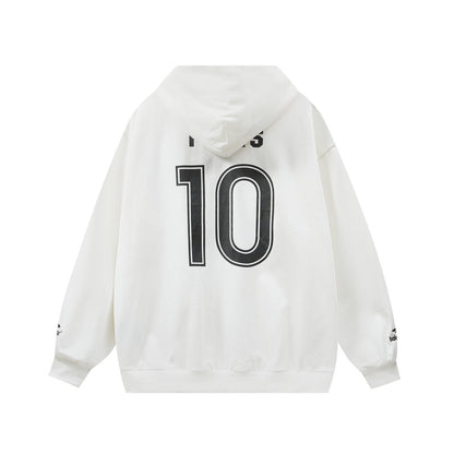 Zip-Up Logo Football Hoodie