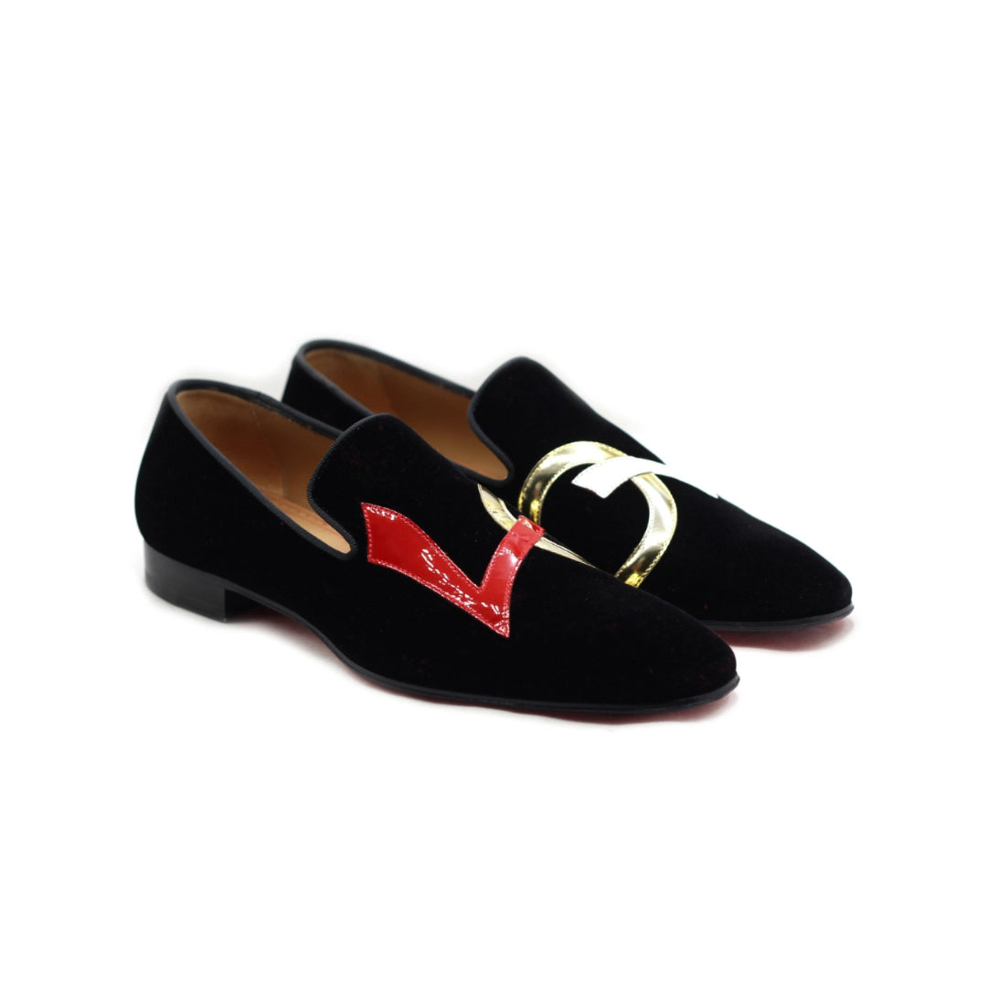 Dandylove Black Velvet Loafers