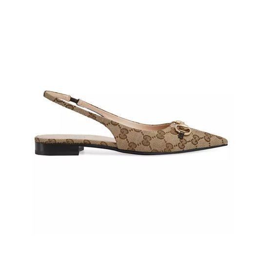 Erin GG Canvas Slingback Flats (Women's)