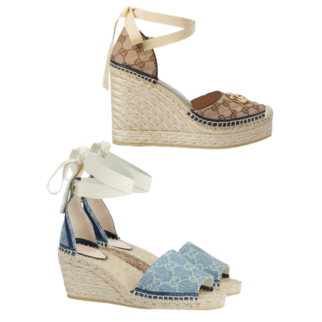 GG Supreme Espadrille Wedges (Women's)