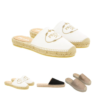 Embroidery Espadrillas Slides (Women’s)