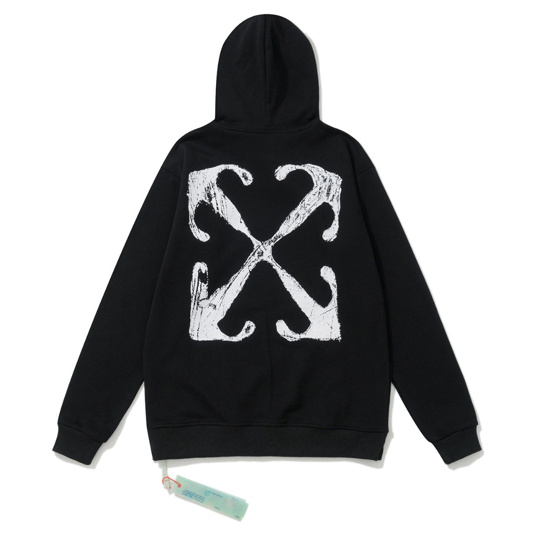 Back Arrow Print Hoodie