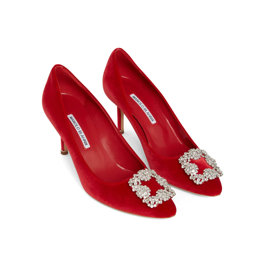 Dècolletè Red Velvet Pumps 95