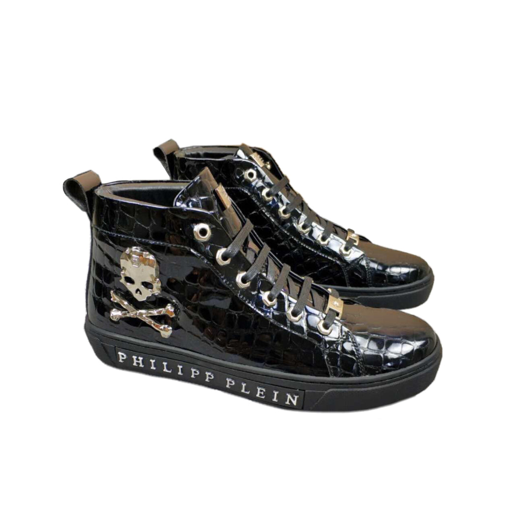 Snake Pattern Skull Sneakers (Men’s)