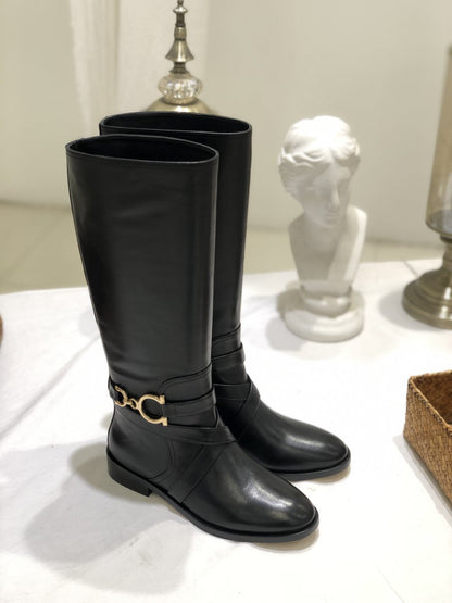 Gancini Knee-High Riding Boots