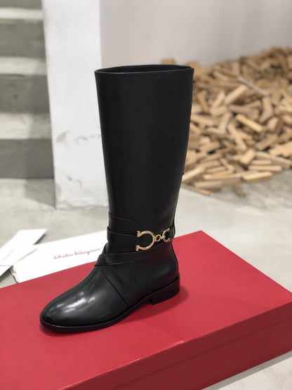 Gancini Knee-High Riding Boots