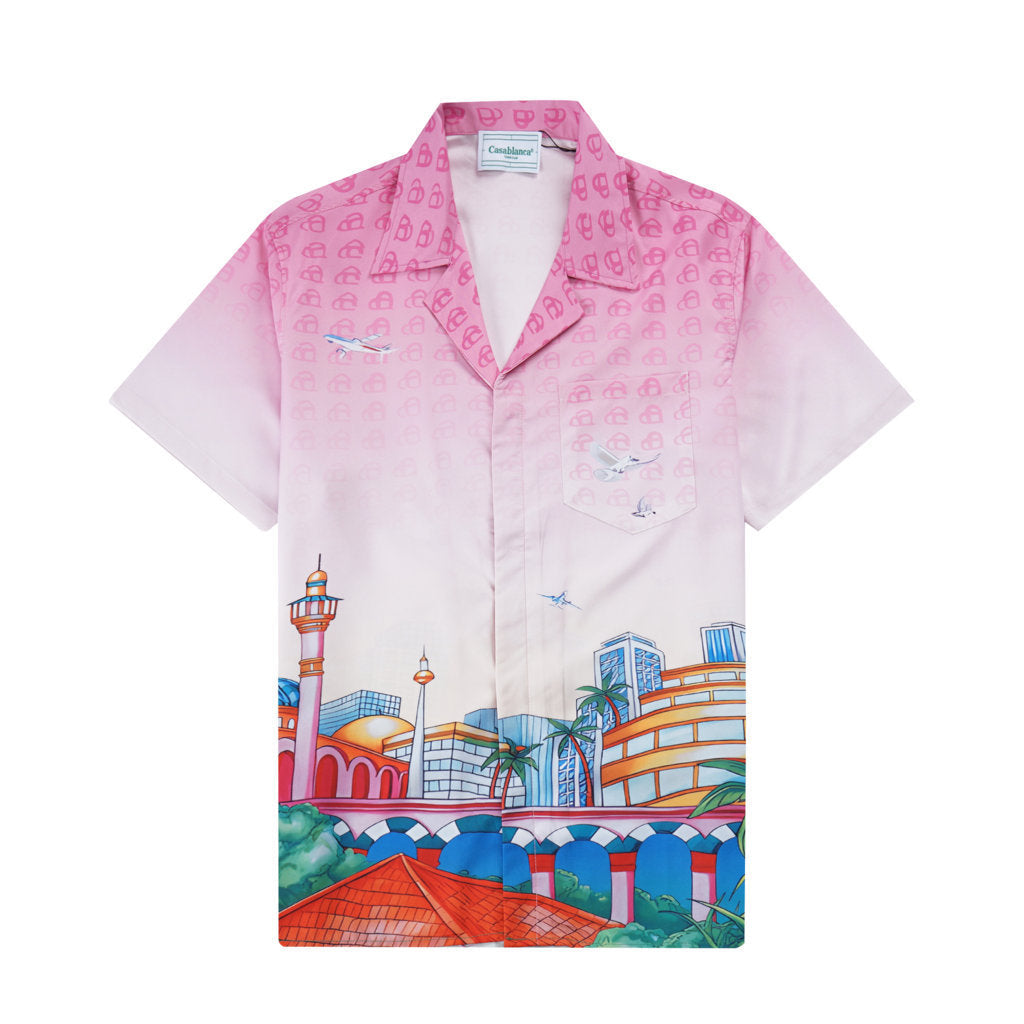 Morning City View Silk Shirt