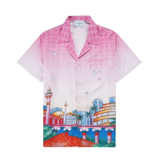 Morning City View Silk Shirt