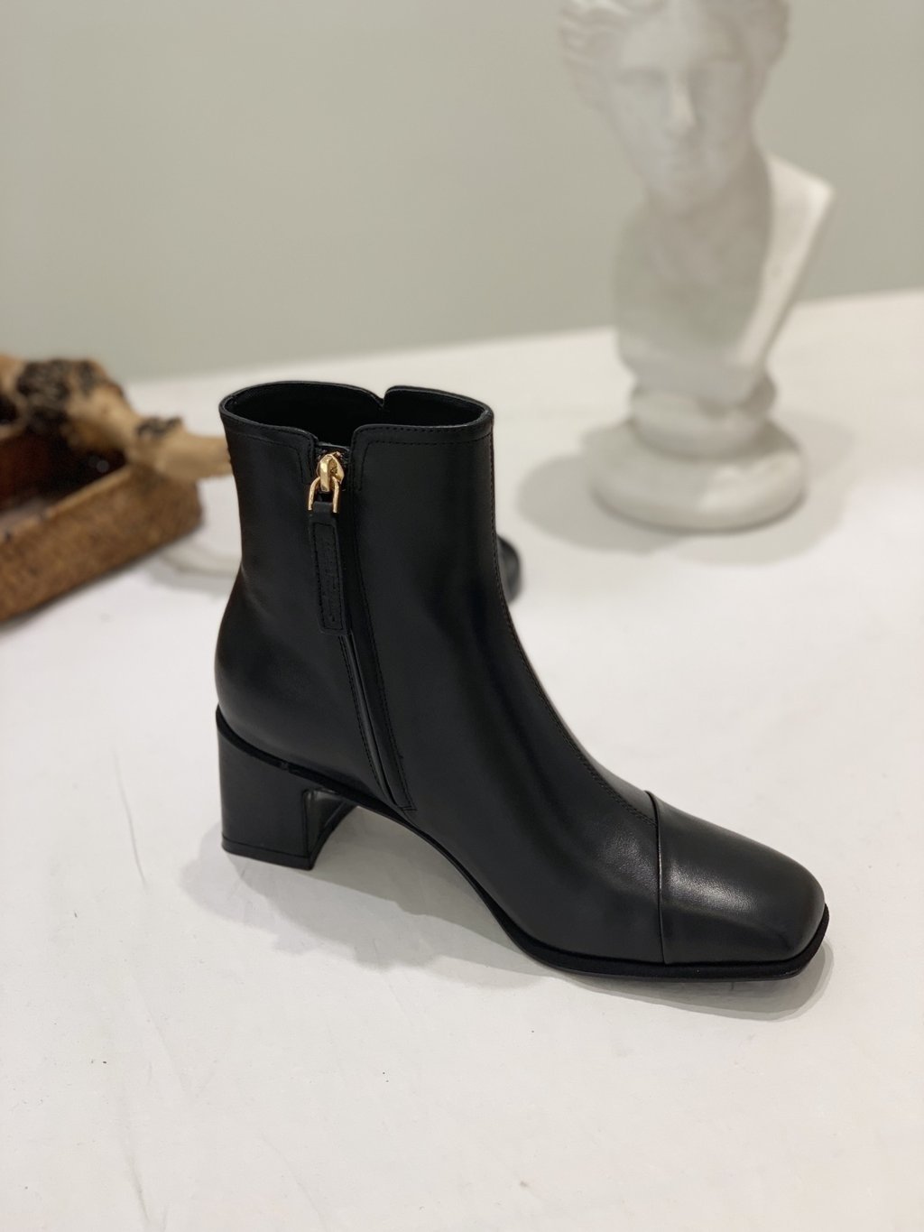 Cassaro Squared-Toe Ankle Boots