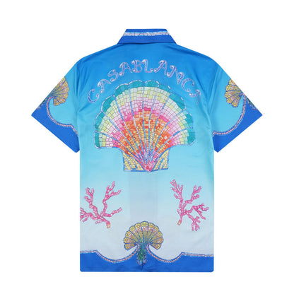 Colorful Seashell Silk Shirt