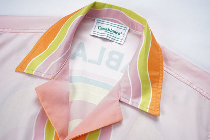 Rainbow Monogram Silk Shirt