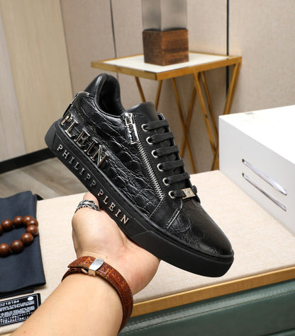 Zip Snake Pattern Sneakers (Men's)